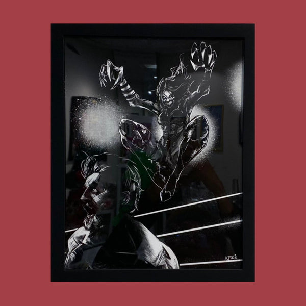 KINO FINNEGAN - "THE VILE VILLAIN" Framed Art Print | Power Slam!: Pro Wrestling Show