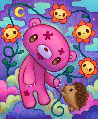 Jeremiah Ketner - Flowers For Gloomy Bear - Original Artwork -Gloomy Bear Exhibition