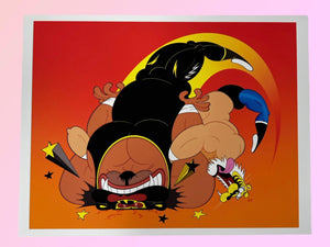 Fern Puig - Tiger Mask vs. Black Tiger - Art Print | Power Slam