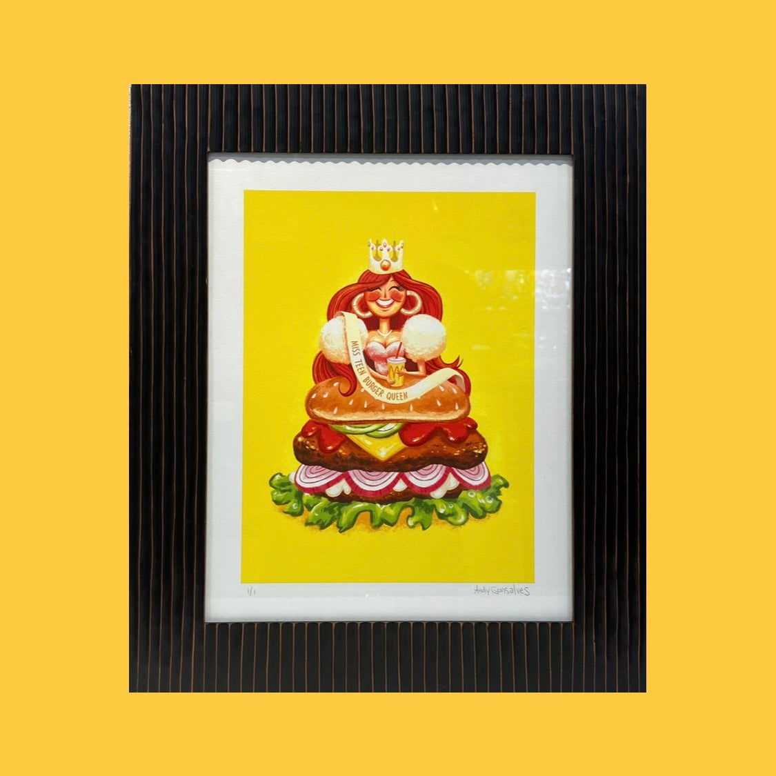Andy Gonsalves - Miss Teen Burger Queen | Framed Digital Art
