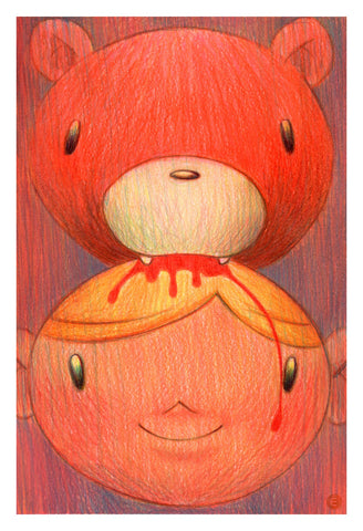 Eduardo Viera - Friendly Bite - Art Print - Gloomy Bear Exhibition