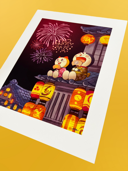 Heejin Park - Matsuri Art print - Fujiko Fujio Tribute Show