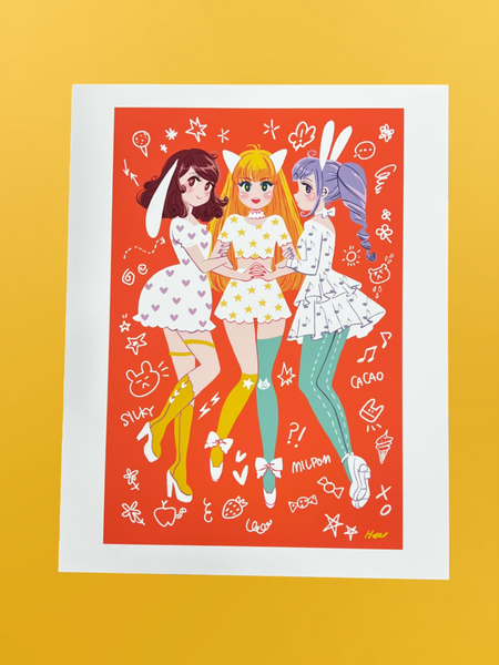 Heejin Park - MilPom Girlz - Art print - MILPOM Art Show