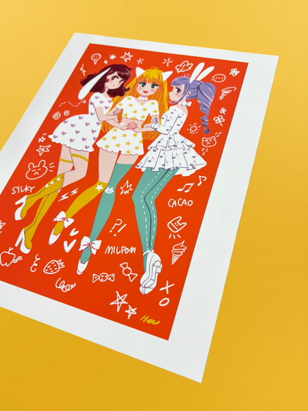 Heejin Park - MilPom Girlz - Art print - MILPOM Art Show