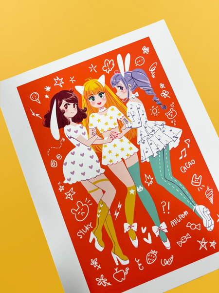 Heejin Park - MilPom Girlz - Art print - MILPOM Art Show