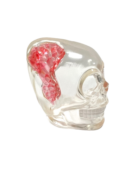 Y & G Crystal Skull - Glitter x Green Soft Vinyl Toy - One Up