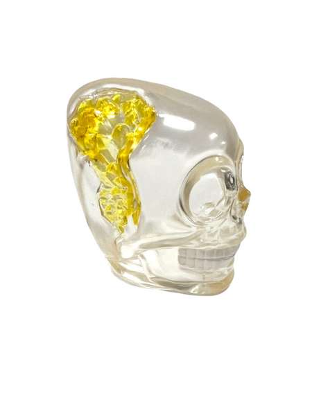 Y & G Crystal Skull - Glitter x Green Soft Vinyl Toy - One Up