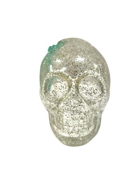Y & G Crystal Skull - Glitter x Green Soft Vinyl Toy - One Up