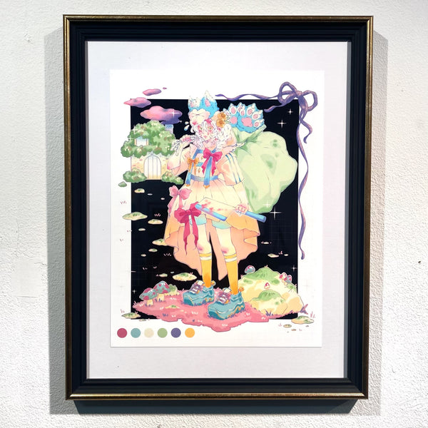 Yuki Yoshida - "Not So "Little" Red Riding Hood" Framed Art (Once Upon A Time: A Fairy Tale Art Show)
