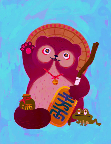 Sophia Du - Maneki Tanuki - Original Art- Maneki Neko Exhibition