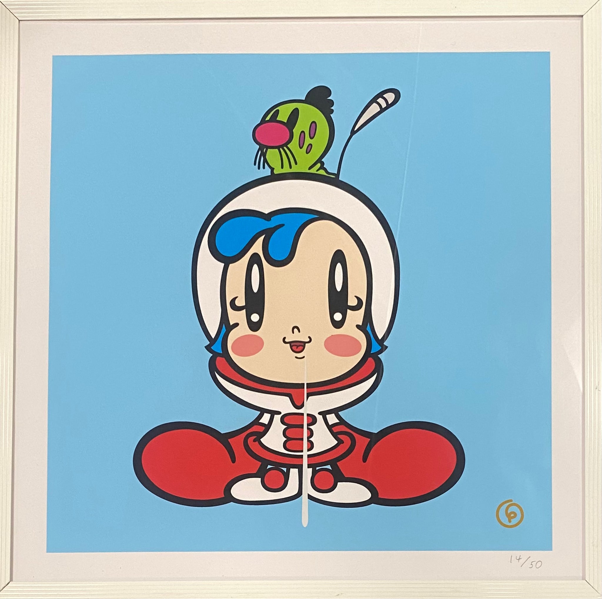 Hideyuki Tanaka - Super Milk-Chan Numbered Framed Print (Blue) – Q POP Hideyuki Tanaka - Super Milk-Chan Numbered Framed Print (Blue) – Q POP