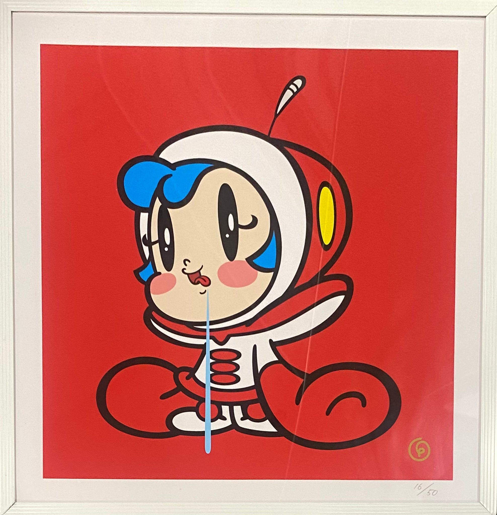 Hideyuki Tanaka - Super Milk-Chan Numbered Framed Print (Red)