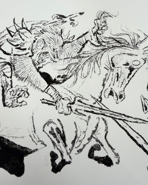 Leo Matsuda - Monkey And Pig - Original Artwork - Warriors And Demons Solo Exhibition