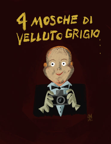 Chris Mitchell - "4 Mosche In Velluto Grigio" Print | Crimson Shadows: Italian Horror Art Exhibition