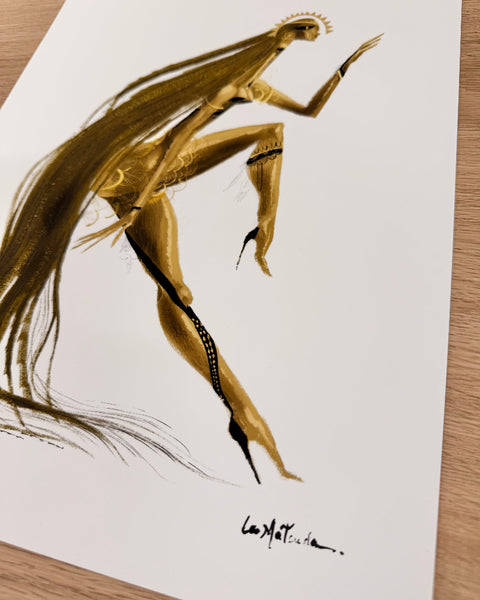 Leo Matsuda - Golden Goddess - Original Artwork - Warriors And Demons Solo Exhibition