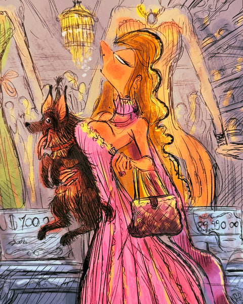 Leo Matsuda - Mademoiselle 2 Original Artwork - Warriors And Demons Solo Exhibition