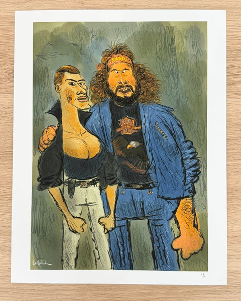Leo Matsuda - Frank Dux and Jackson - Original Artwork - Warriors And Demons Solo Exhibition