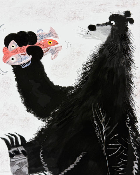 Leo Matsuda - Bear Hot Dog - Artwork - Warriors And Demons Solo Exhibition