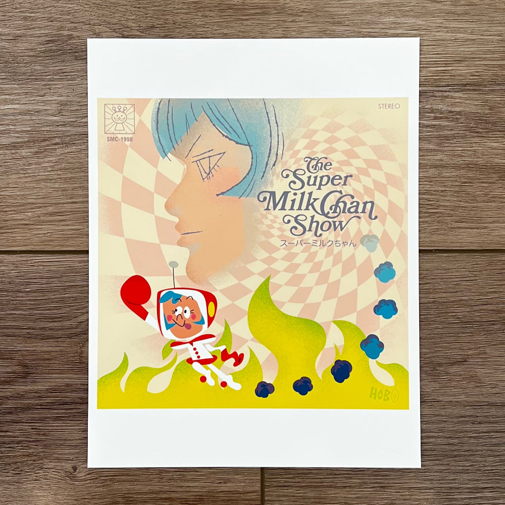 Hobo Divine - "The Super Milk Chan Show" print ( Super Milk Chan Tribute Art Show )