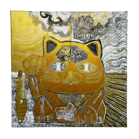 Paul Brain - Maneki Neko Brainstronaut  - Original Art - Maneki Neko Exhibition