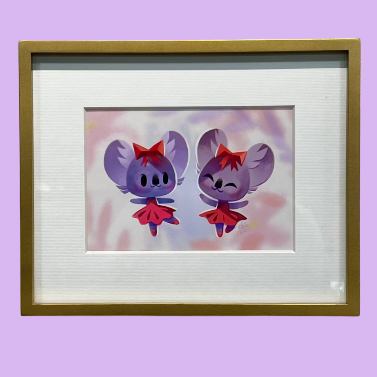 Chie Boyd - Koala Ballerinas ( Sweet Pink Show ) - Framed Print