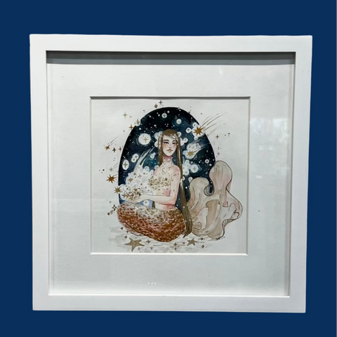Aster Hung - Glitter and Gold ( Mermaid Show ) - Original Framed Art