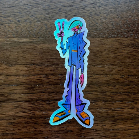 Chris Mitchell - Peace Out - Reflective Sticker Q Pop exclusive
