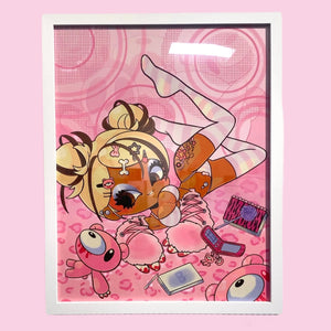 Susanna Reed - Gloomy's Biggest Fan - Framed Giclee - Gloomy Bear Exhibition