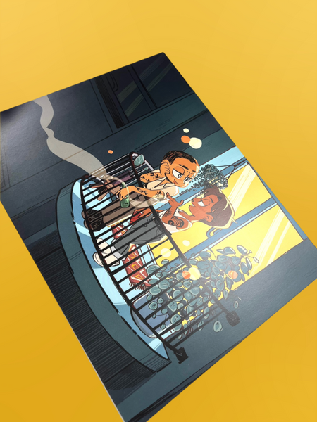 Amie Sanchez Balcony Girls Art Print