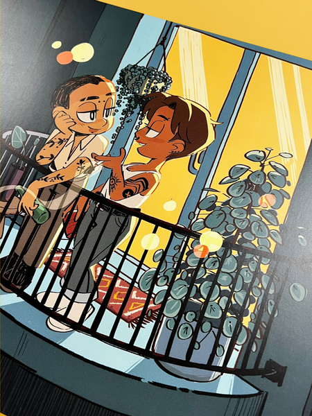 Amie Sanchez Balcony Girls Art Print