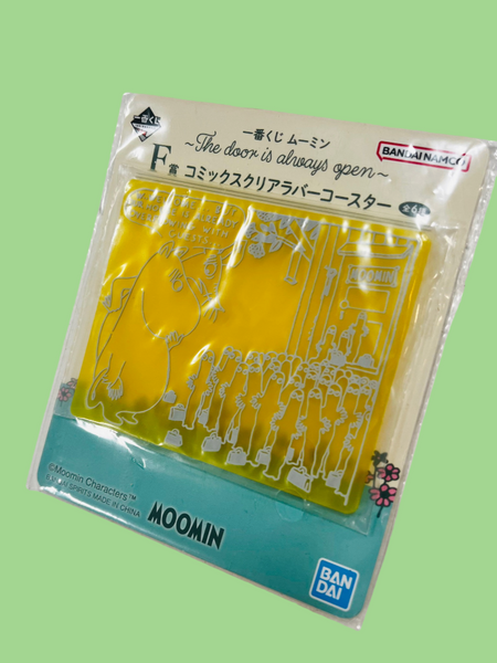 Moomin Ichiban Kuji F Prize Comic Clear Rubber Coaster