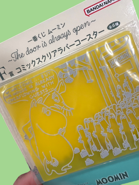 Moomin Ichiban Kuji F Prize Comic Clear Rubber Coaster