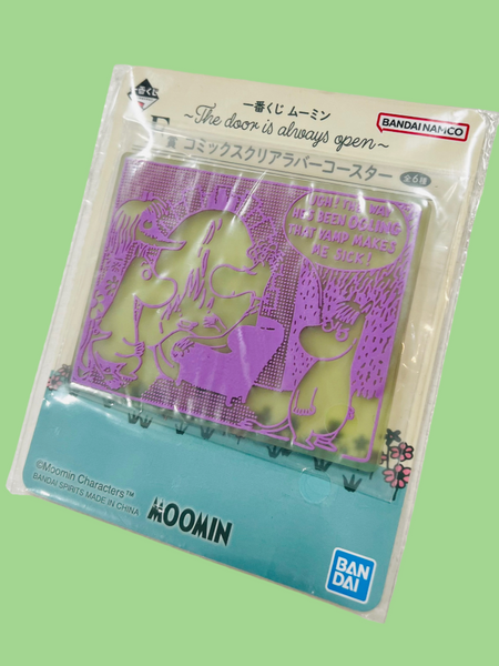 Moomin Ichiban Kuji F Prize Comic Clear Rubber Coaster