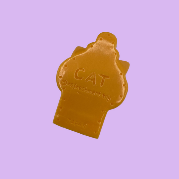 Refreshment Toy - Black Exotic Lucky Cat : Orange Whip | Soft Vinyl Toy