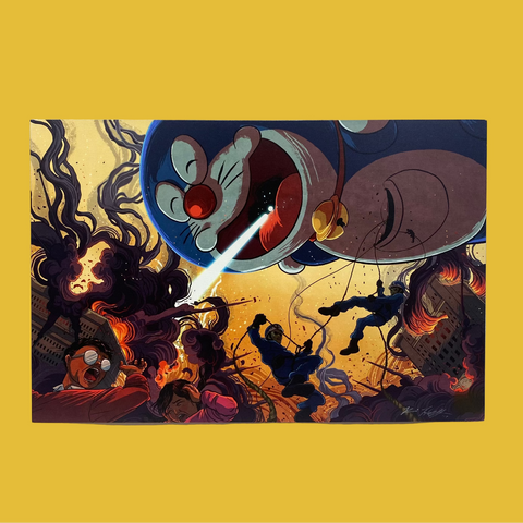 Kim Herbst - "Doraemon's Revenge" : Doraemon: Fujiko Fujio Tribute Art Show ( 2015 ) | Original Art