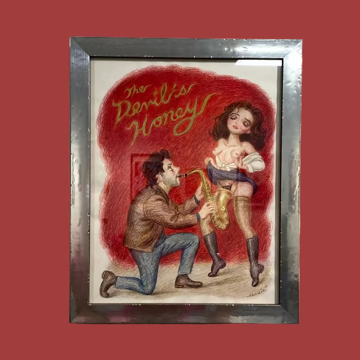 Seosie - "The Devil's Honey" Original Artwork | Crimson Shadows: Italian Horror Art Exhibition