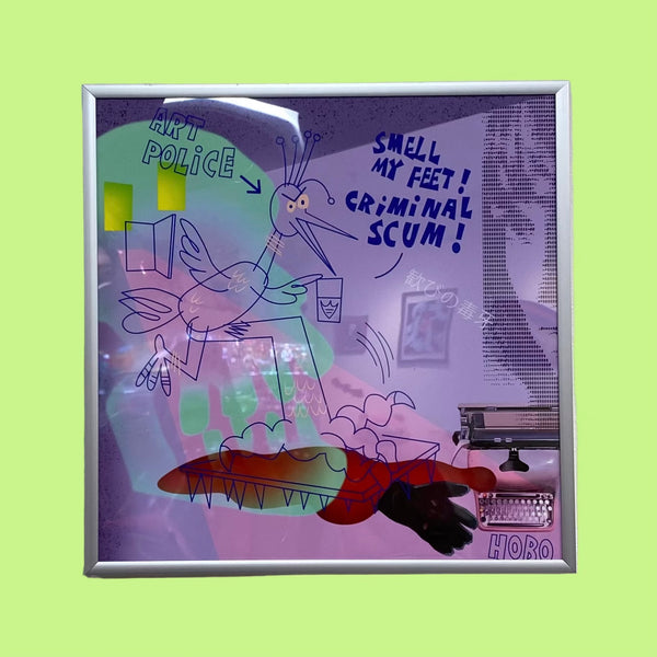 Hobo Divine - "Art Police" Framed Print | Crimson Shadows: Italian Horror Art Exhibition