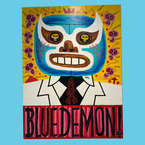 Jorge Gutierrez - "BLUE DEMON" Original Art Piece | Power Slam!: Pro Wrestling Show