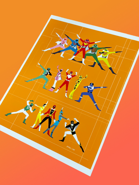 James Lien - Sentai Super Art Print - Power Morphicon