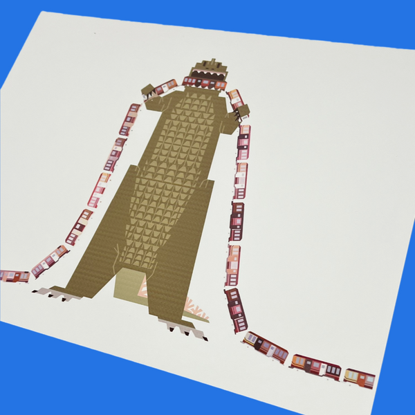 Jasmin Lai - Godzilla Art Print - Tokusatsu Art Show