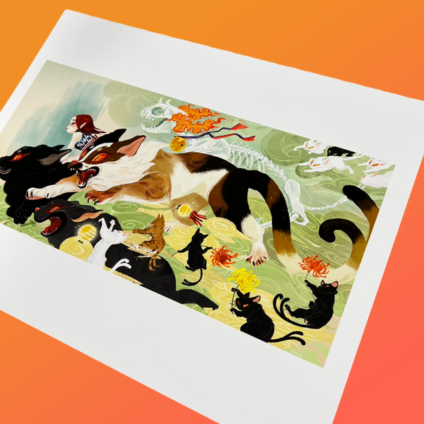 Keiko Murayama - Cat Stampede Print