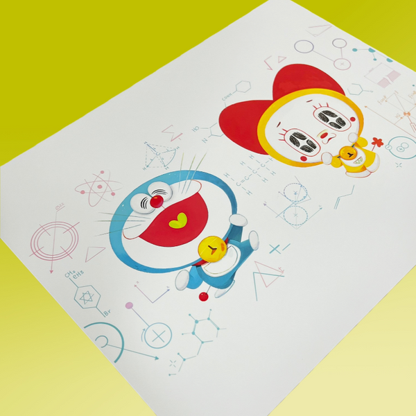 Keiko Murayama- Nekogata Robots Print- Doraemon Show