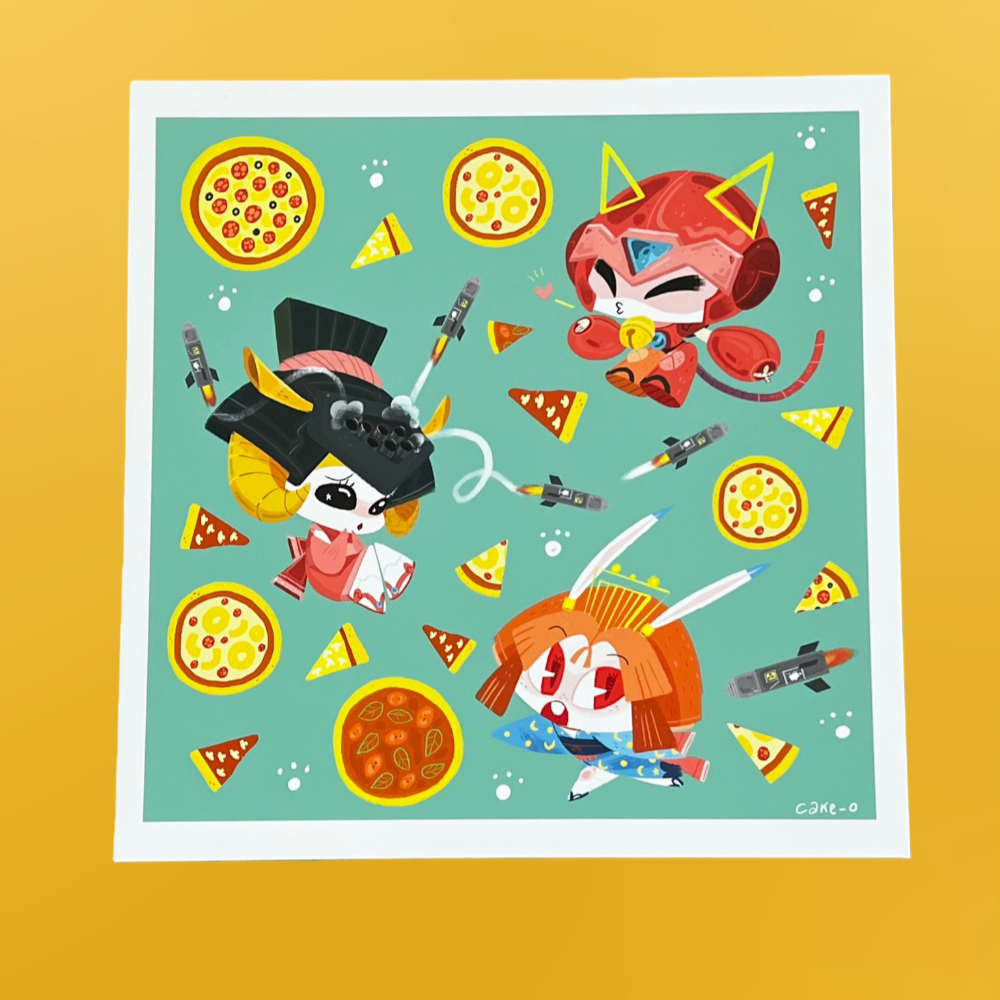 Keiko Murayama - Cat Oh Ninden Art Print - Tatsunoko Show – Q POP