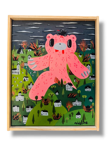 Burger Babie - Gloomy Bear Hideside - Original Artwork -Gloomy Bear Exhibition
