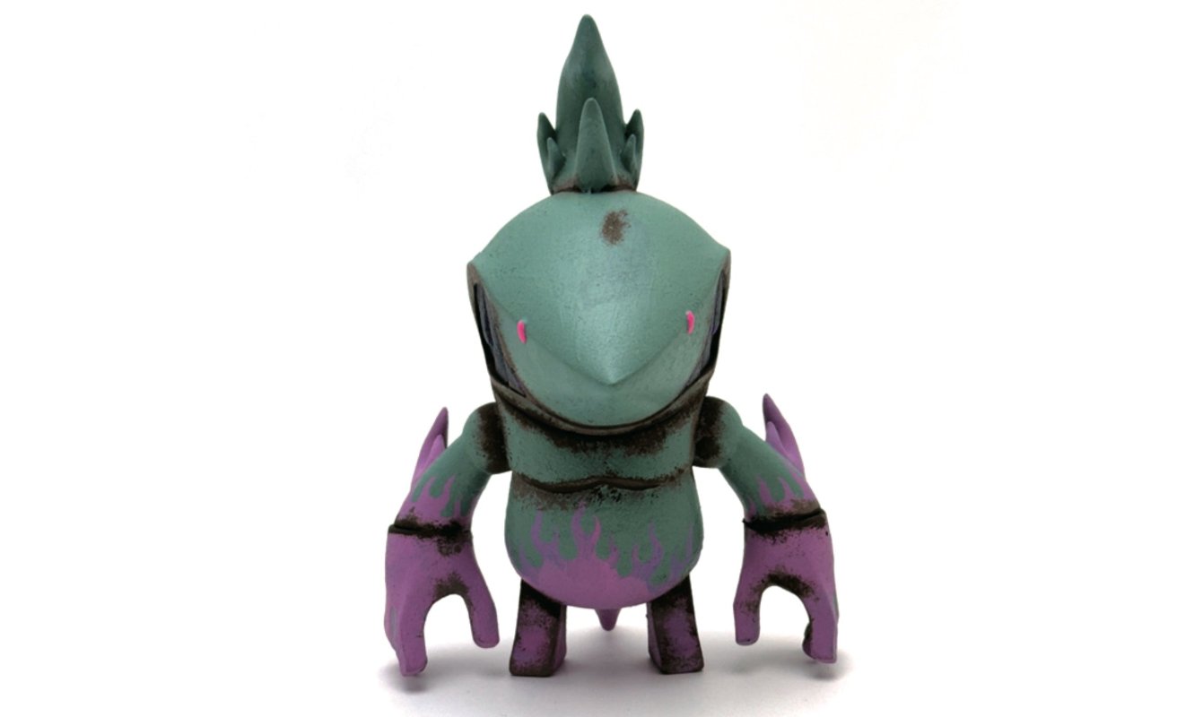 Touma - One Off Rust Custom Raging Shark Flames of Green & Purple - Custom Toy - Touma & Mao Exhibition