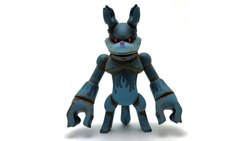 Touma - One Off Rust Custom Anubis Hounds Flames of Blue & Sky Blue - Custom Toy - Touma & Mao Exhibition