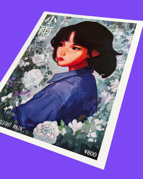 Samuel Youn- Light Rain Art Print - Kayokyoku: Citypop Art Show