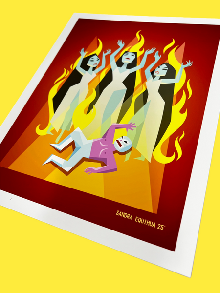Sandra Equihua - SANTO CONTRA LAS  MUJERES VAMPIRO - Art Print | Power Slam!: Pro Wrestling Show