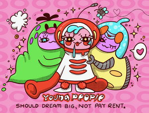 Sparklebombb - "Dream Big" Print ( Super Milk Chan Tribute Art Show )