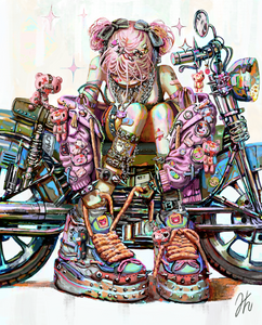 Helen Highton - Gloomy Ride - Art Print - Gloomy Bear Exhibition